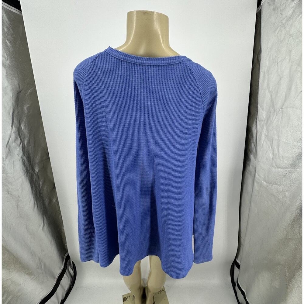 WE THE FREE PEOPLE Small Women Blue Malibu Thermal Long Sleeve Top Flare L39 - Picture 3 of 8